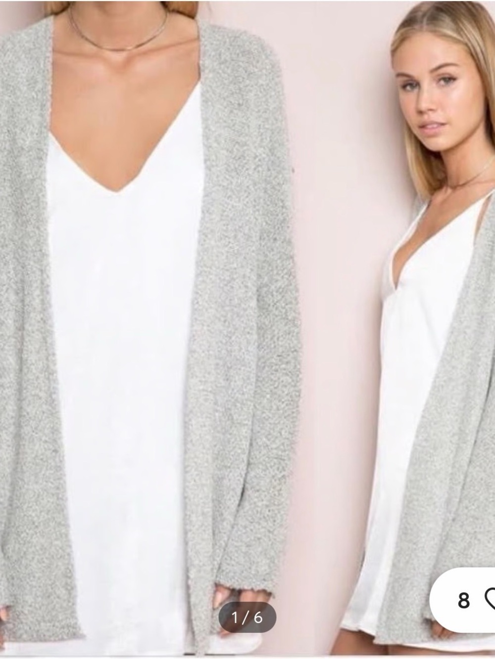 Brandy Melville Lightweight Open Front High Low Beach Boho Cardigan OS